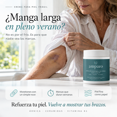 Crema Amparo® | Adiós a los moretones que salen sin saber cómo